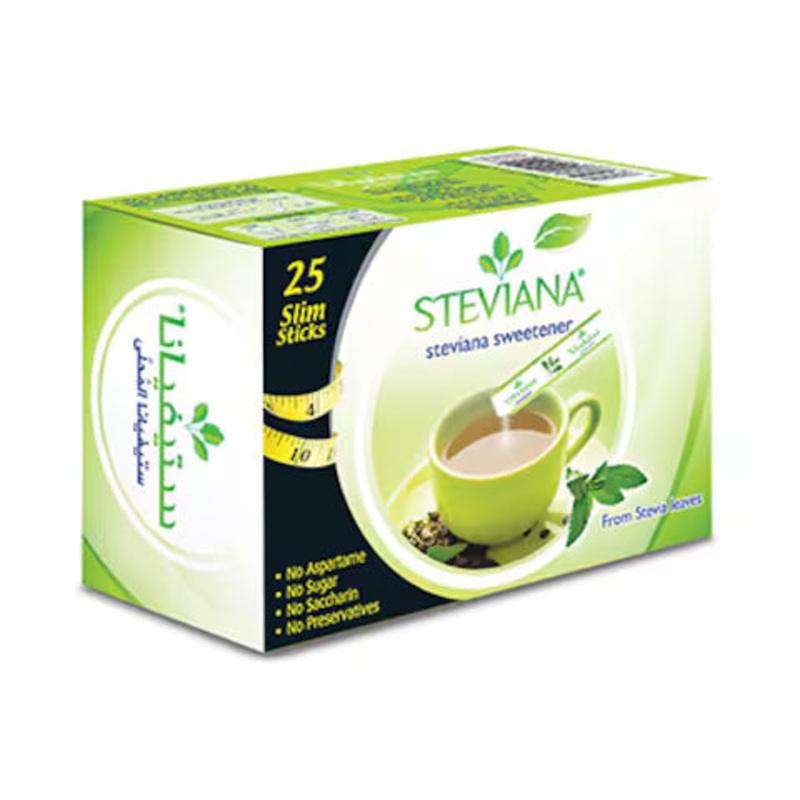 Steviana Sweetener From Stevia Leaves 25 Sachets  | Steviana In Lebanon