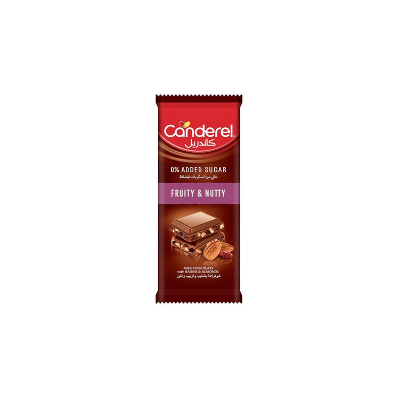 Canderel Milk Chocolate With Raisins & Almonds Chocolate Bar 100GR | Canderel In Lebanon