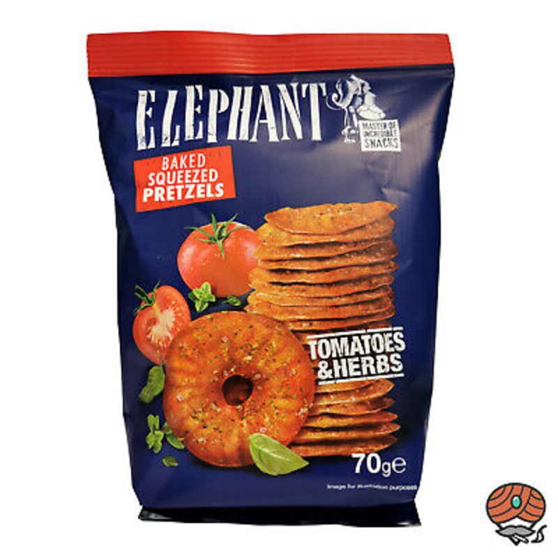 Elephant Pretzels Tomatoes & Herbs 70g | Elephant In Lebanon