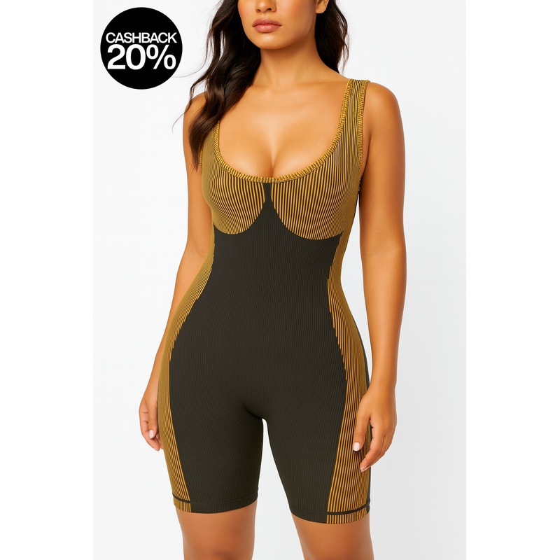 Forever 21 Taupe Black Striped Sleeveless Romper |Forever 21 In Lebanon