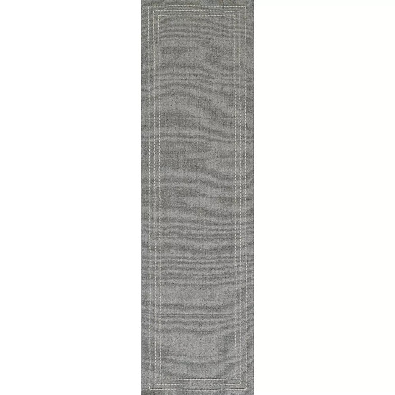 Momeni Light Blue Oliver Striped Border Handloomed Rug | Momeni In Lebanon