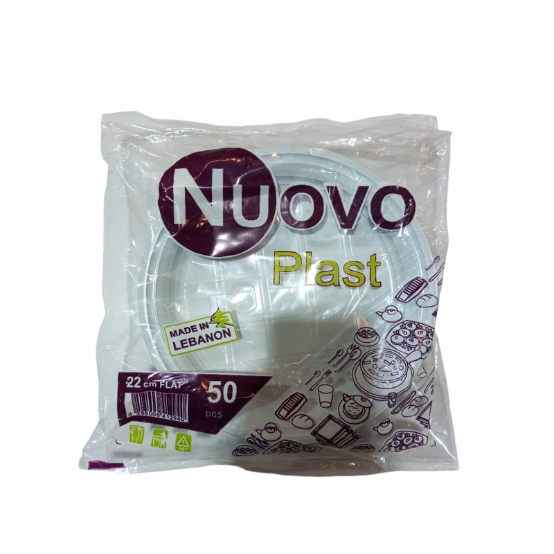 Nuovo Plast Plastic Plate  50Pcs | Nuovo Plast In Lebanon