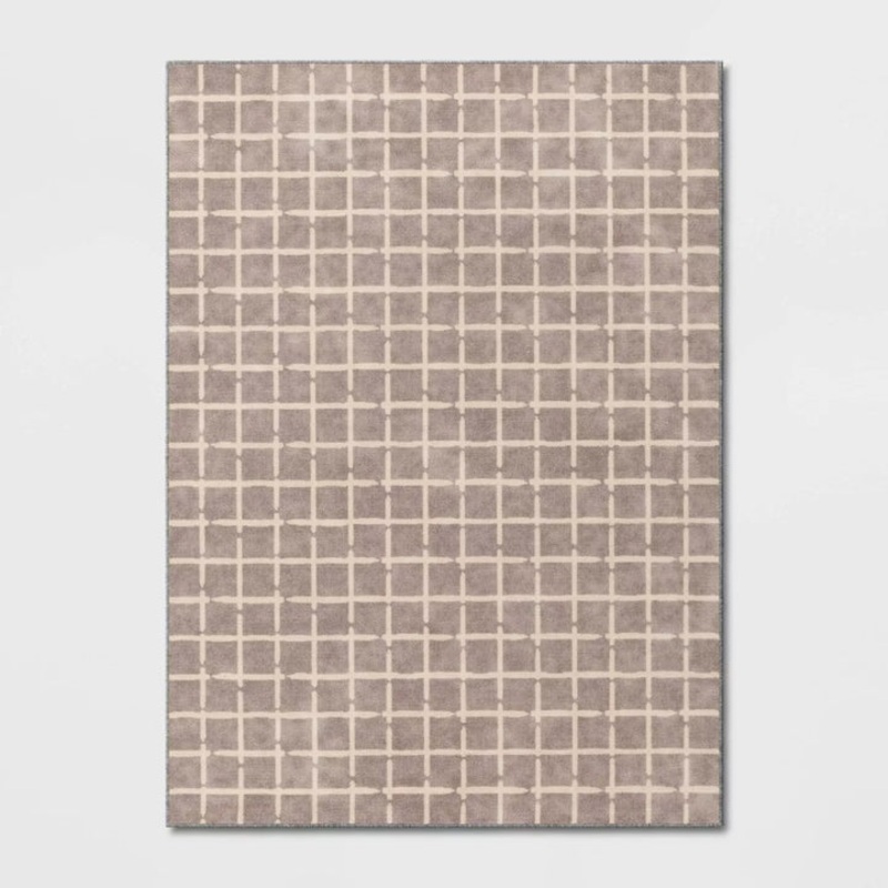 Room Essentials Gray Washable Checkered Area Rug | Room Essentials In Lebanon