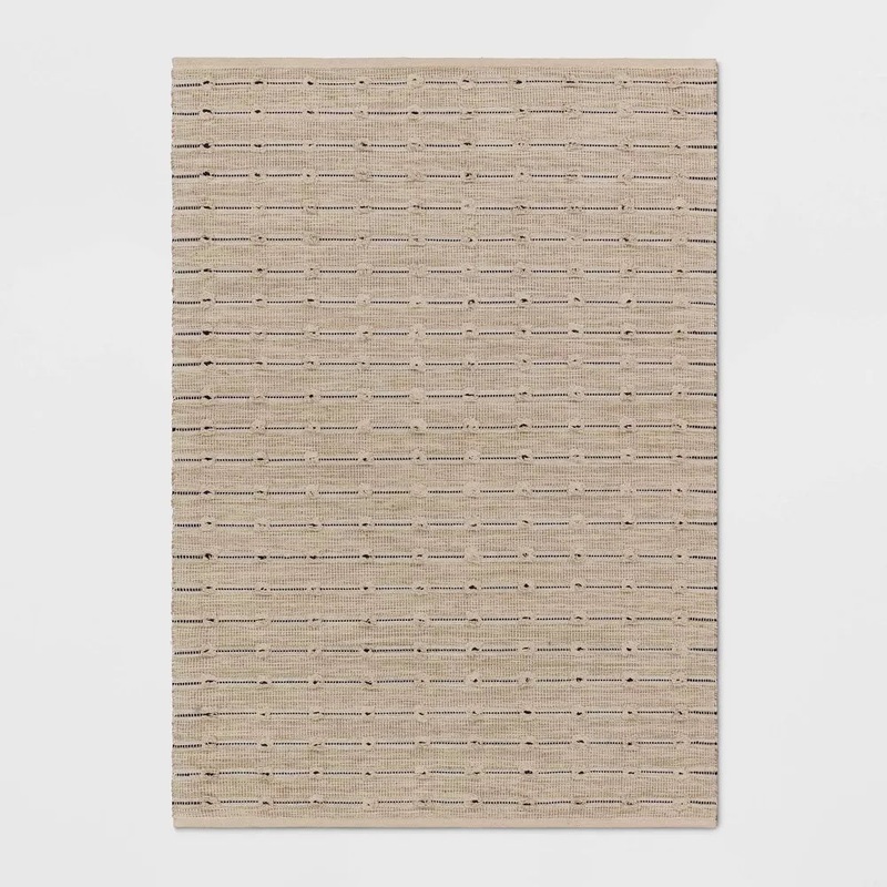 Threshold Black & Beige Woven Striped Flatweave Rug |Threshold In Lebanon