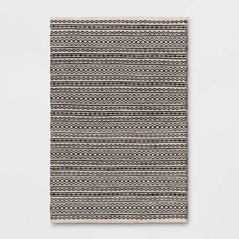 Threshold Black & White Washable Norwalk Stripe Rug 4×6 | Threshold In Lebanon