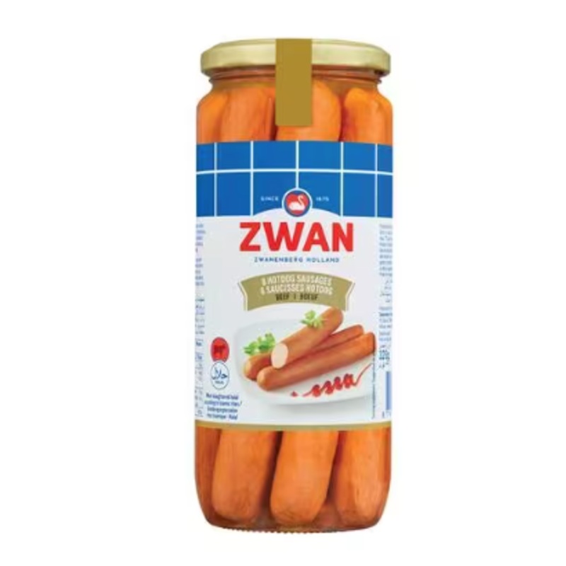 Zwan Hot Dog Sausages Beef 8pcs 520g| Zwan In Lebanon