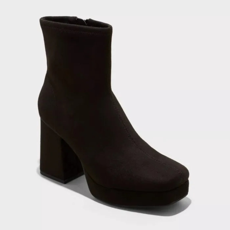 A New Day Women’s Black Ankle Heeled Boot |A New Day In Lebanon