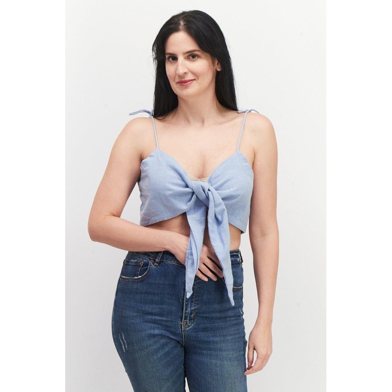 Asos Design Women’s Baby Blue Petite Blouse ANF2615