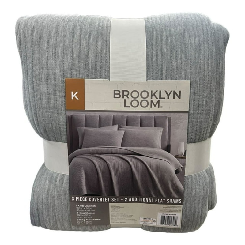 Brooklyn Loom King- 3 Piece Coverlet Set + 2 King Additional Flat Shams  |Berkshire Collection In Lebanon