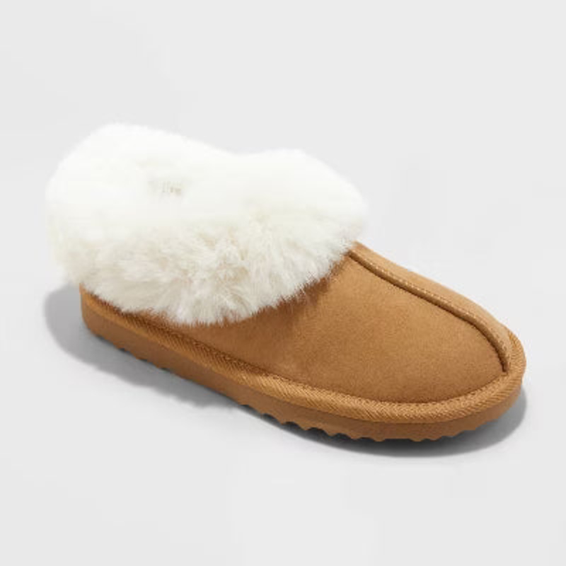 Cat & Jack Baby Girl’s Casmel Piper Faux Fur Cuff Clog Slippers | Cat & Jack In Lebanon