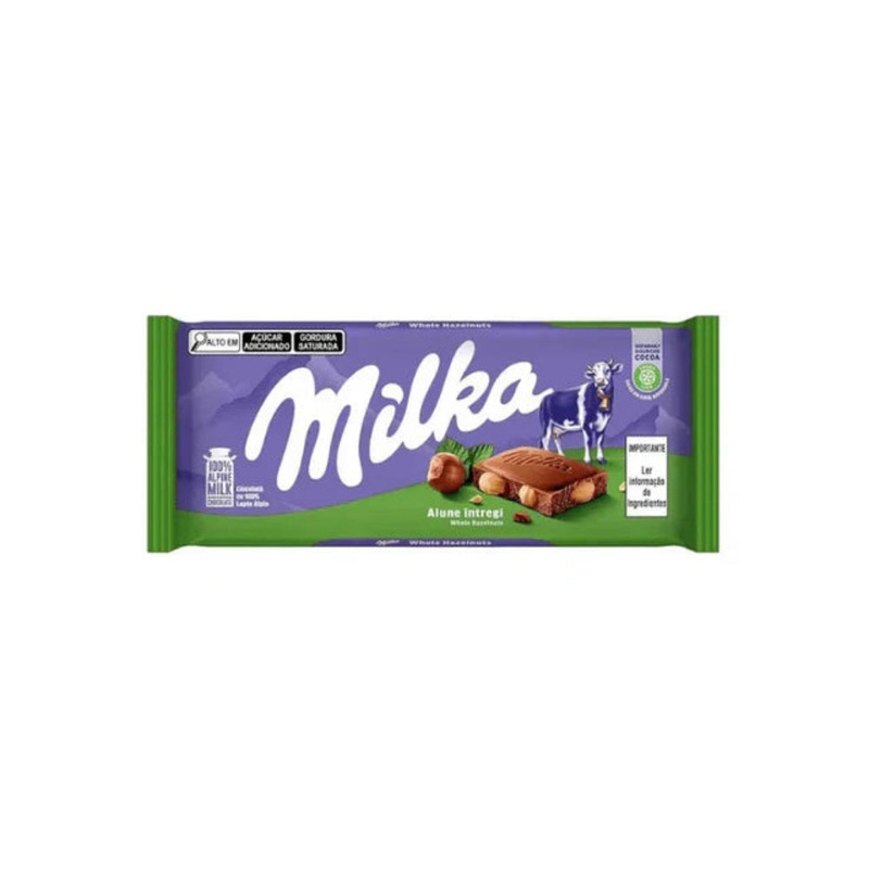 Milka Alune Hazelnuts Chocolate Bar 90GR | Milka In Lebanon