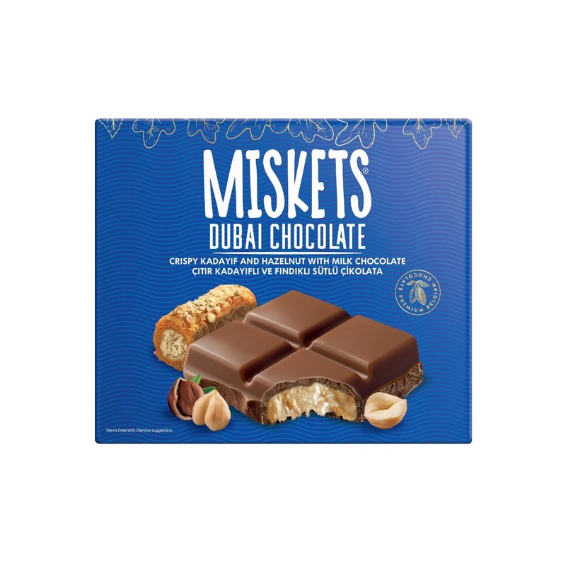 Miskets Dubai Chocolate Hazelnut Flavor 100GR | Miskets In Lebanon