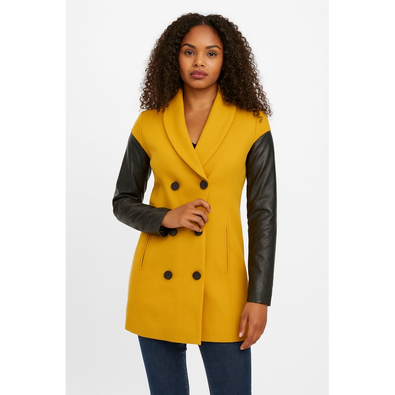 Only Women’s Yellow Long-Sleeve Coat |Only in Lebanon