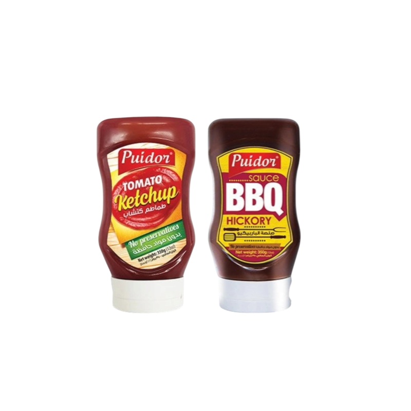 Puidor BBQ Hickory Sauce 350g + Puidor Tomato ketchup 350g (Special Price)