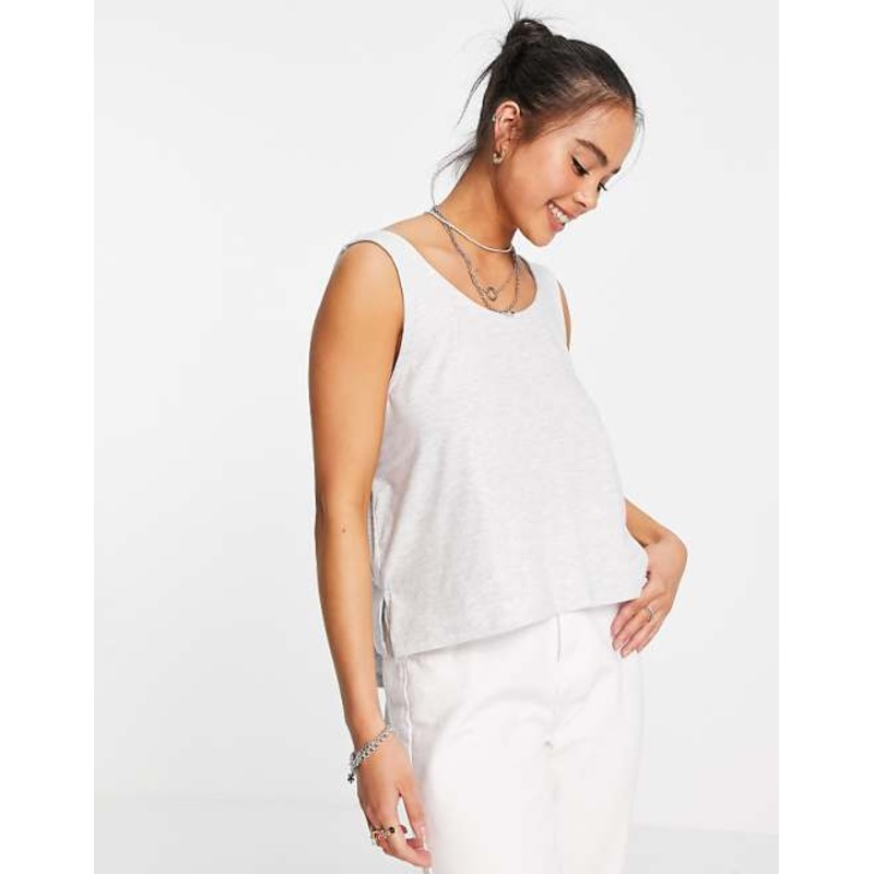 Topshop Women’s Grey Sleeveless Blouse ANF3349