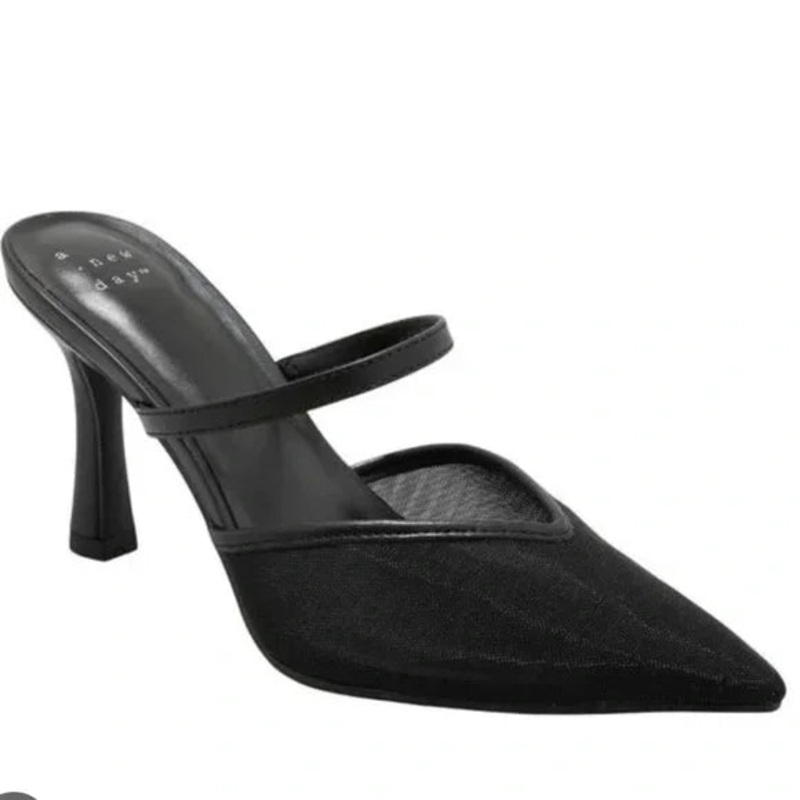 A New Day Women’s Black Sonia Mesh Mule Heels | A New Day In Lebanon