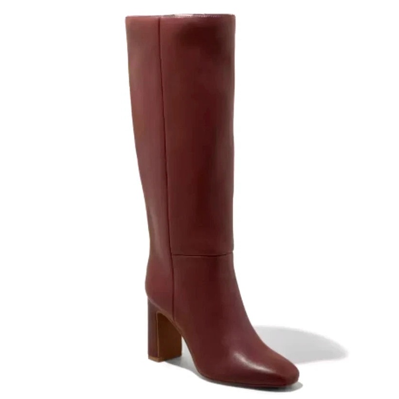 A New Day Women’s Burgundy Faux Leather Heeled Boots | A New Day in Lebanon