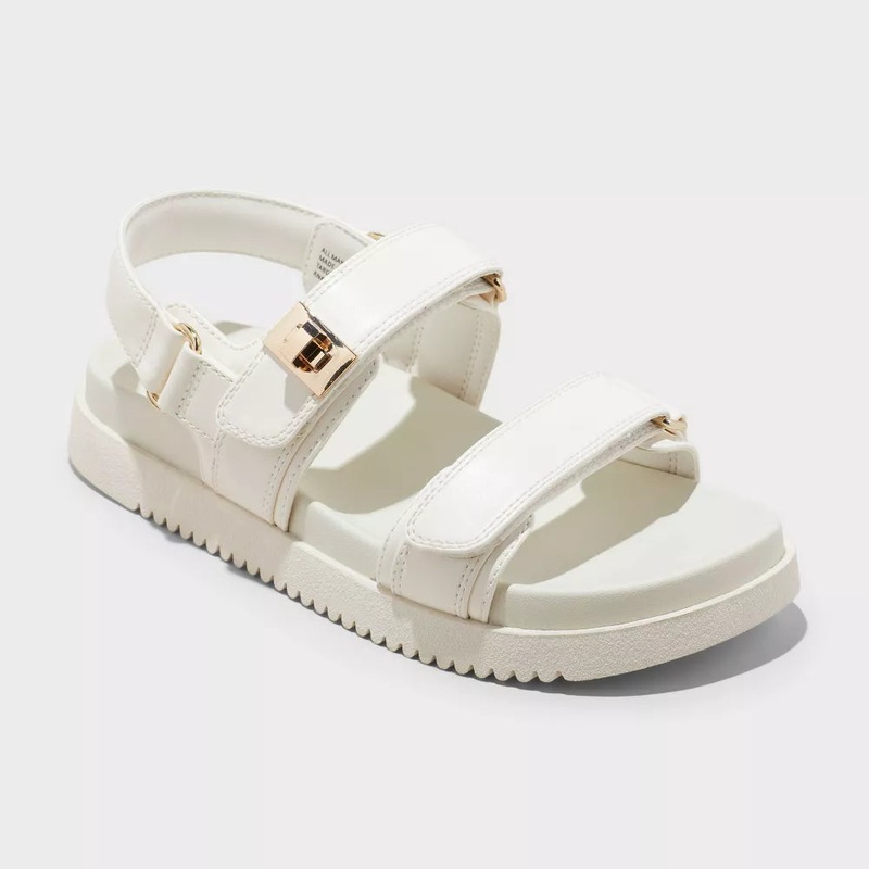 A New Day Women’s Off White Jonie Footbed Sandals | A New Day In Lebanon