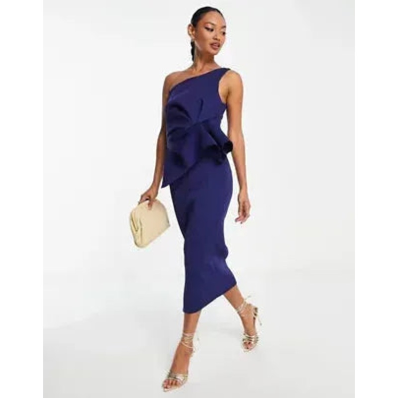 Asos Design Women’s Navy Blue Dress ANF896