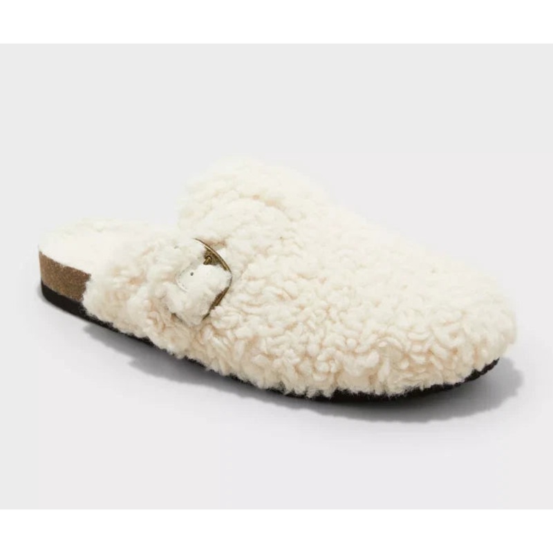 Auden Women’s Nyla Faux Shearling Clog Slippers Ivory | Auden In Lebanon