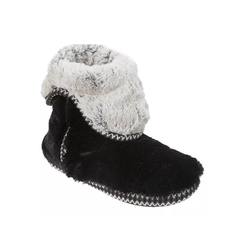 Dearfoams Women’s Black Faux Fur Beth Bootie Panduf | Dearfoams In Lebanon