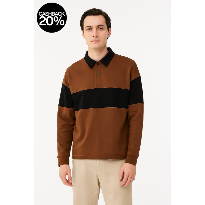 LeGer Men’s Brown/Black Long-Sleeve Sweatshirt |LeGer in Lebanon