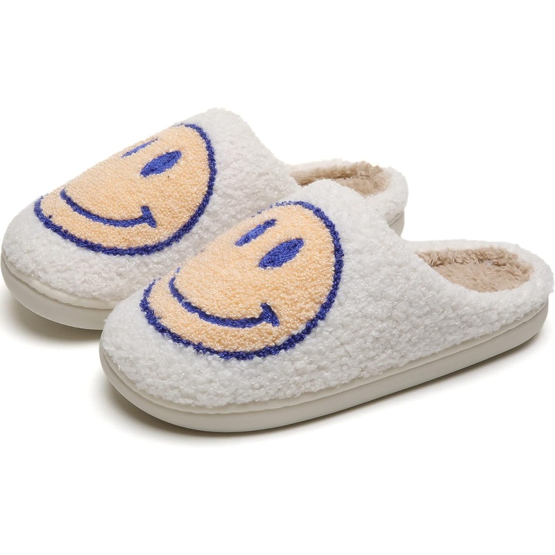 SD Women’s Off White Smiley Face Slipper | SD In Lebanon