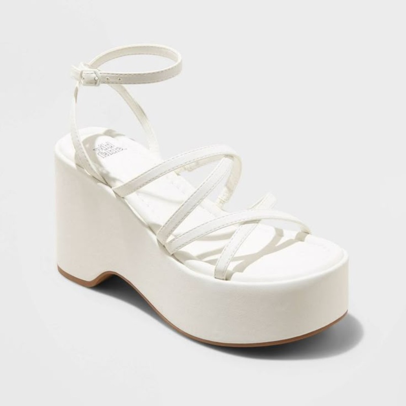 Wild Fable Women’s White Platform Wedge Sandals | Wild Fable In Lebanon