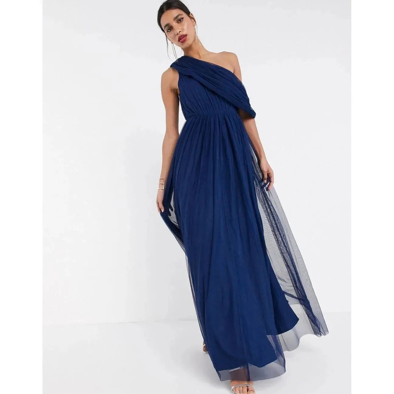 Asos Design Women’s Navy Blue Dress ANF1824