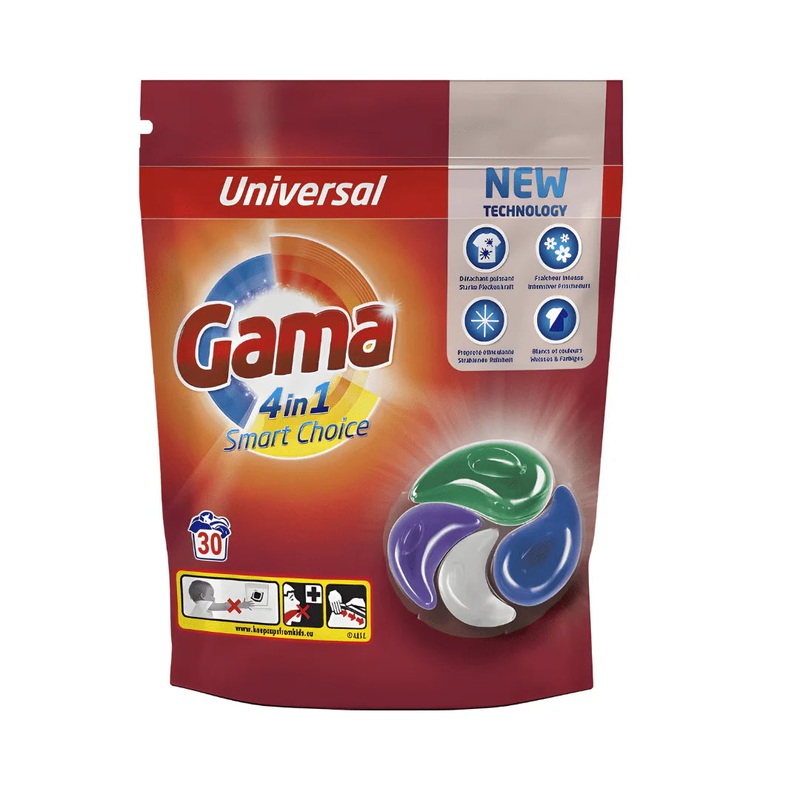 Gama 4-in-1 Smart Choice Laundry Capsules 30Pcs-660GR | Gama In Lebanon