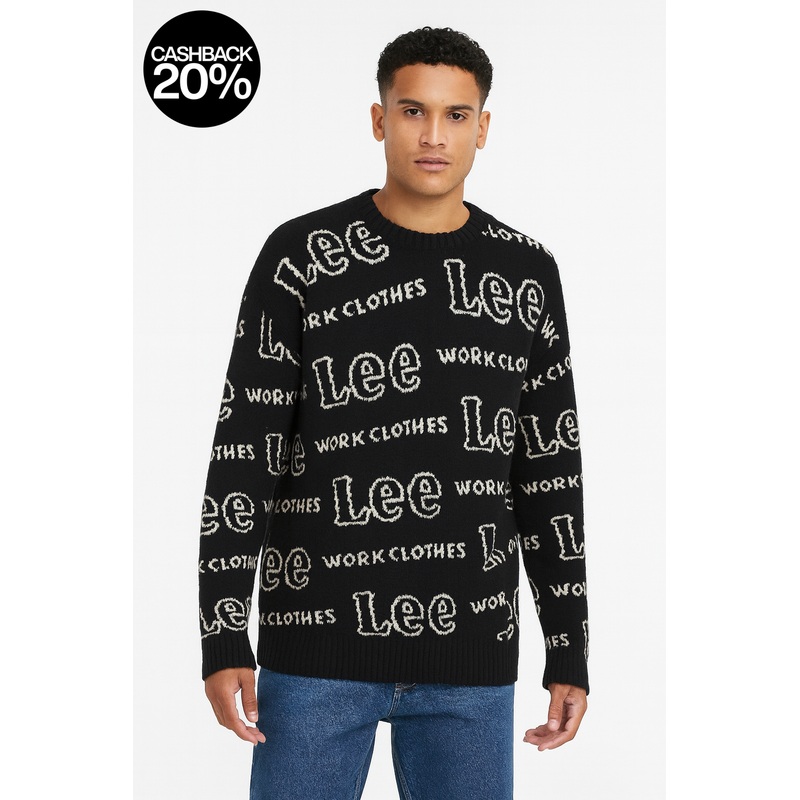 Lee Men’s Black/White Long-Sleeve Sweatshirt | Lee in Lebanon