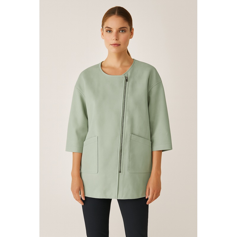 Only Women’s Mint Green Zippered Jacket |Only in Lebanon