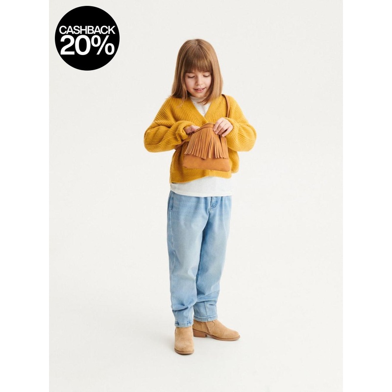 Reserved Boy’s Mustard V Neck Knitted Cardigan | Reserved In Lebanon