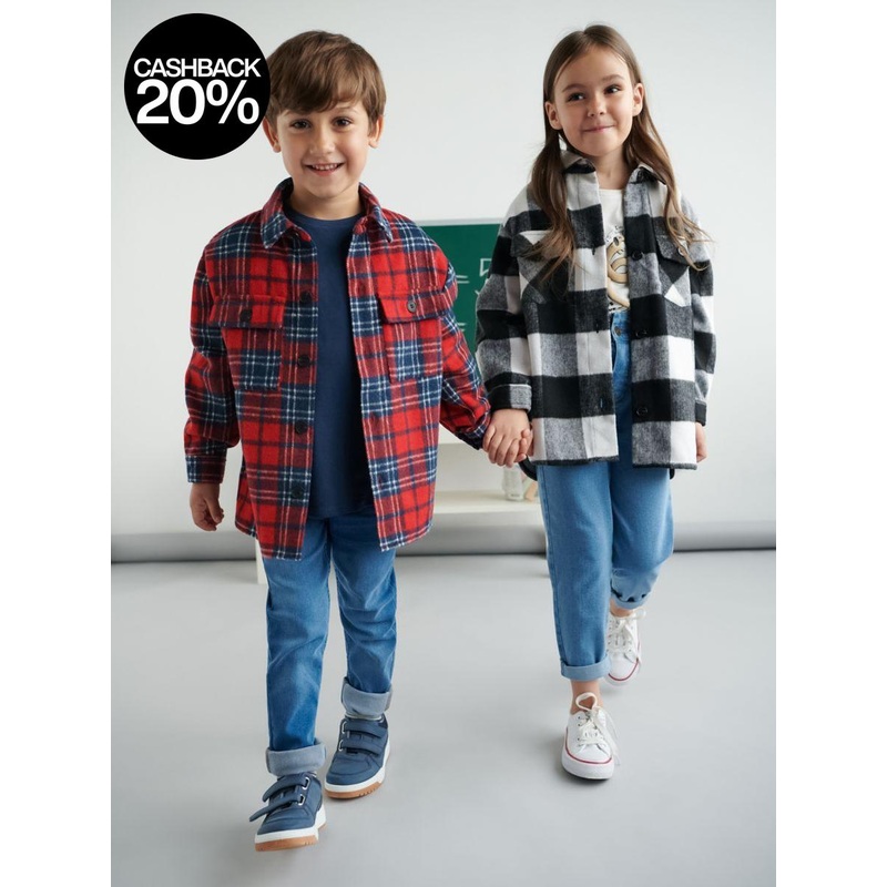 Sinsay Boy Red & Navy Checkered Jacket | Sinsay In Lebanon