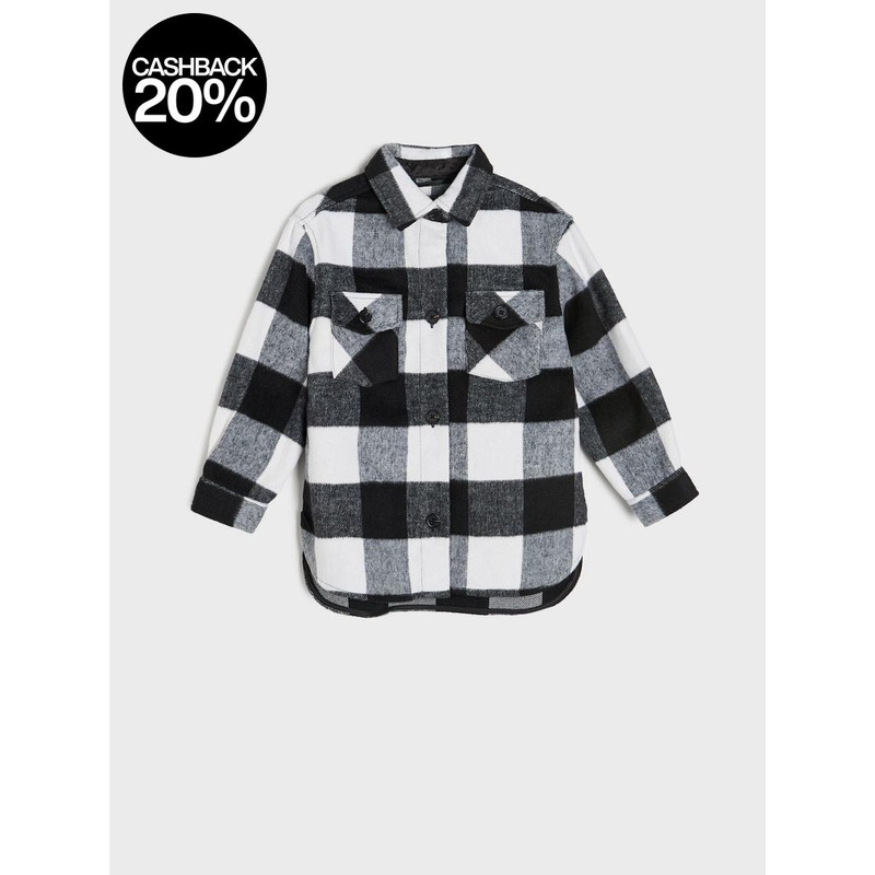 Sinsay Girl’s Black & White Checkered Jacket | Sinsay In Lebanon
