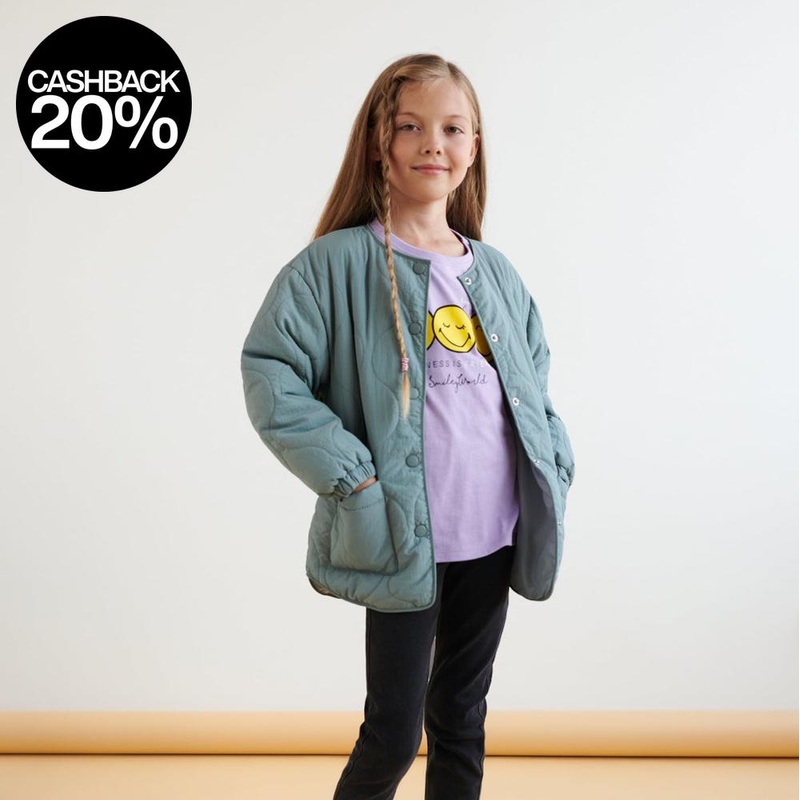 Sinsay Girl’s Sage Green Quilted Jacket | Sinsay In Lebanon