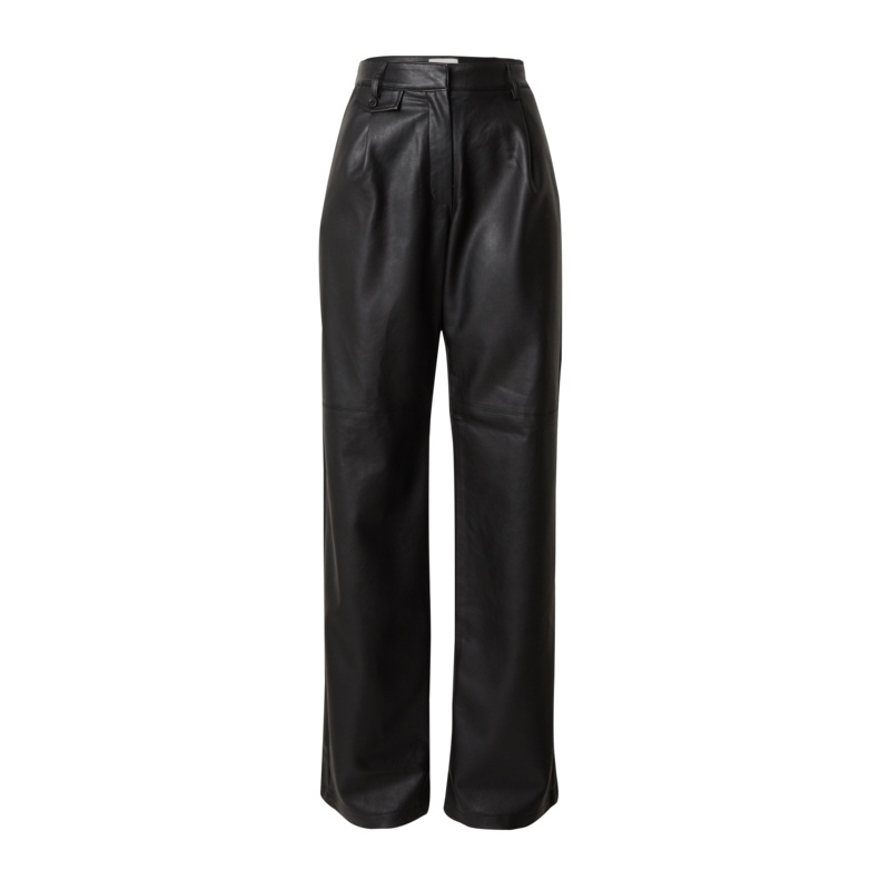 LeGer Women’s Black Leather Wide Leg Pants |LeGer in Lebanon