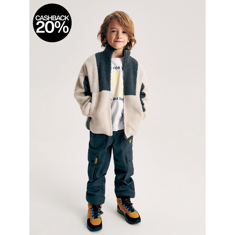 Reserved Boy’s Grey Cargo-fit trousers with patch Pant | Reserved In Lebanon