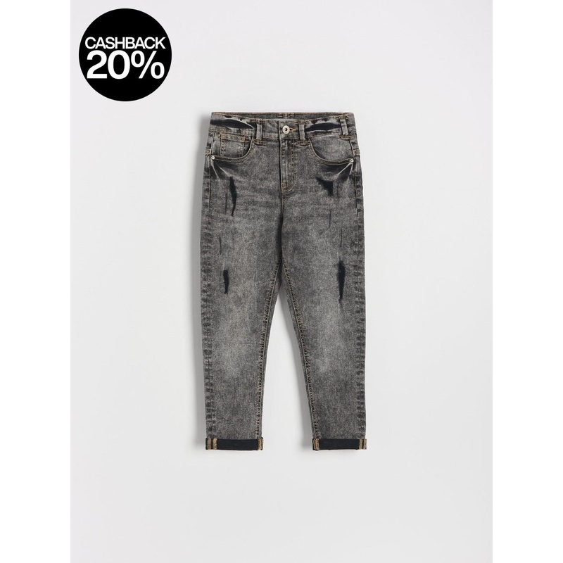 Reserved Boy’s Grey Distressed Carrot Jeans | Reserved In Lebanon