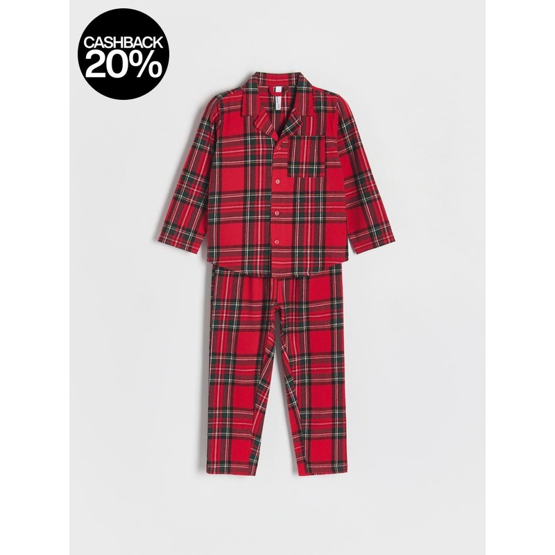 Reserved Boy’s Multicolor Christmas Check Flannel Pajama Set |Reserved In Lebanon