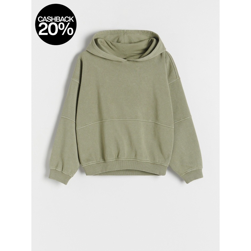Reserved Girl’s Khaki Green Cotton Hoodie | Reserved In Lebanon