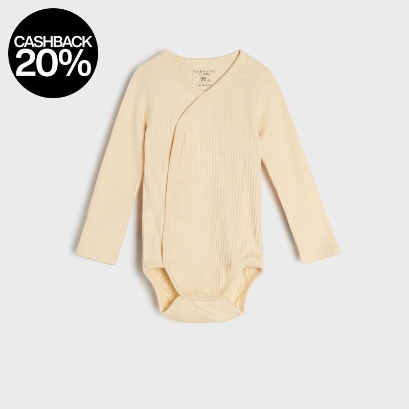 Sinsay Baby Girl’s Light Yellow Long Sleeve Bodysuit |Sinsay In Lebanon