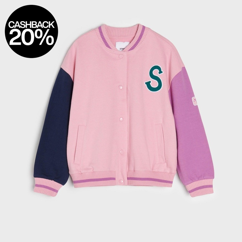 Sinsay Baby Girl’s Pastel Pink Bomber Sweatshirt | Sinsay In Lebanon