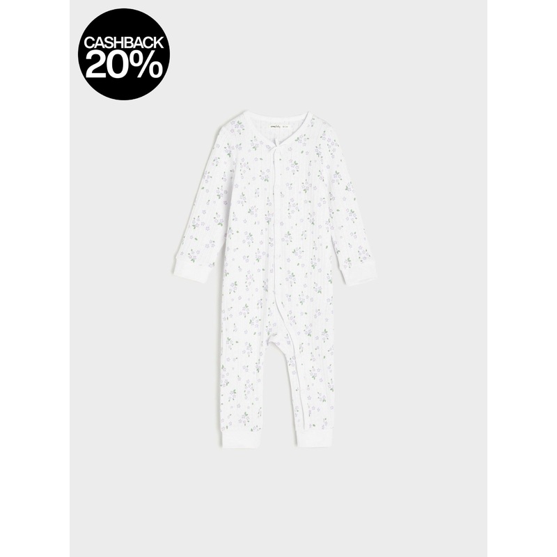 Sinsay Baby Girl’s White Floral Print Overall | Sinsay In Lebanon