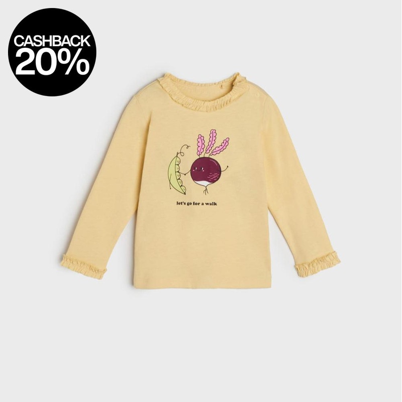 Sinsay Baby Girl’s Yellow Round Neck Long Sleeve Blouse | Sinsay In Lebanon