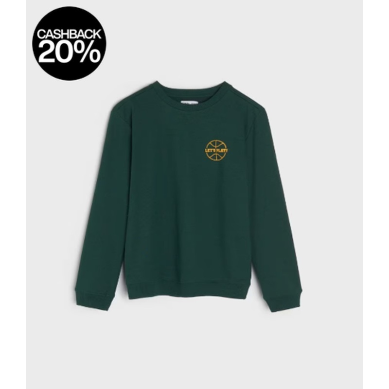 Sinsay Boy’s Dark Green Sweatshirt |Sinsay In Lebanon