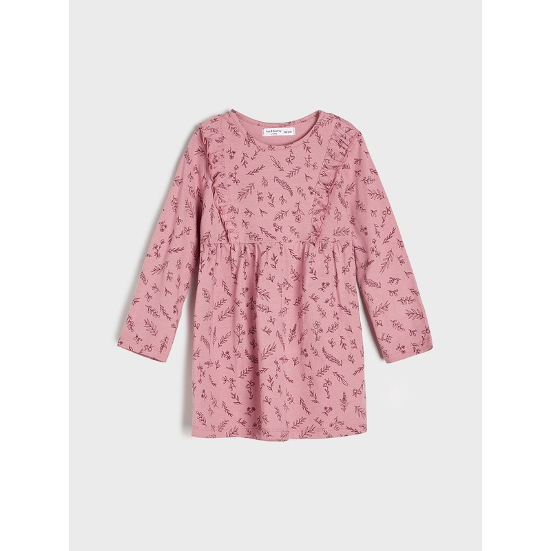 Sinsay Fox & Bunny Baby Girl’s Dusty Rose Ruffle Details Dress | Reserved In Lebanon