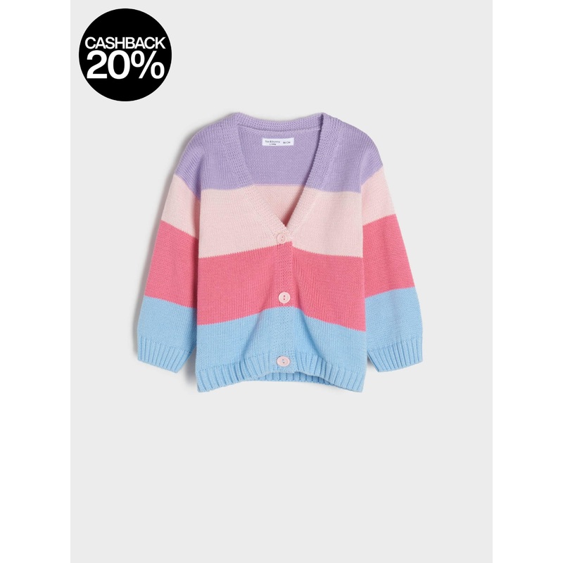 Sinsay Fox & Bunny Baby Girl’s Multicolor Buttoned Cardigan | Sinsay In Lebanon