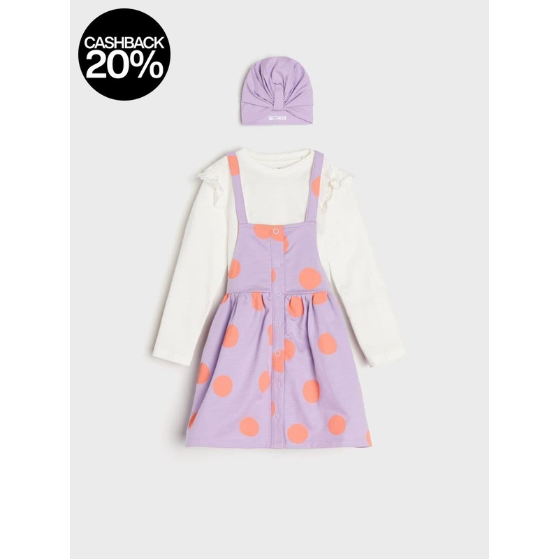 Sinsay Fox & Bunny Baby White & Light Purple Overall | Sinsay In Lebanon