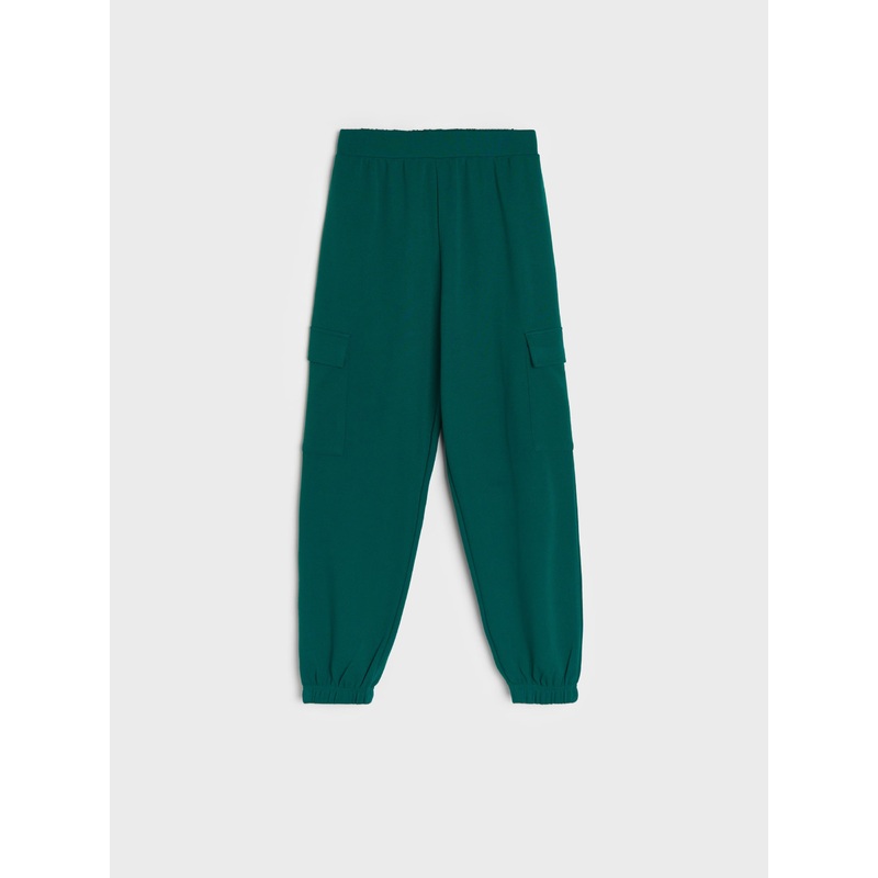 Sinsay Girl’s Dark Green Cargo Sweatpants | Sinsay In Lebanon